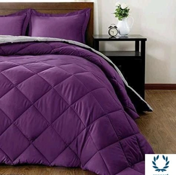 Elegant 200 GSM Microfibre Comforter Siglh. Bed for Winter | Luxurious Quilt Blanket Double Bed | Soft Microfiber Qulits AC Comforters | Size 90X60 Inch  Purple - Free Size, Purple,  Cotton, Pack of1